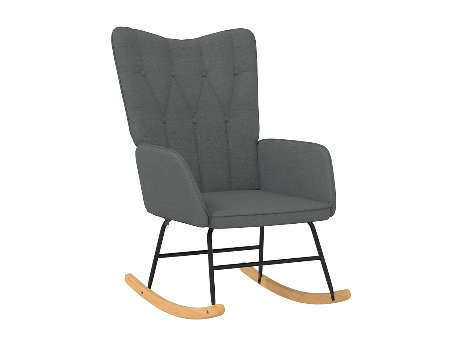 Chaise à bascule Gris foncé Tissu