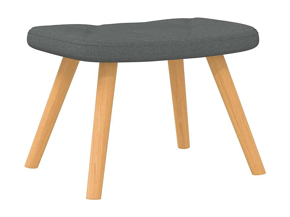 Chaise à bascule avec repose-pied Gris foncé Tissu