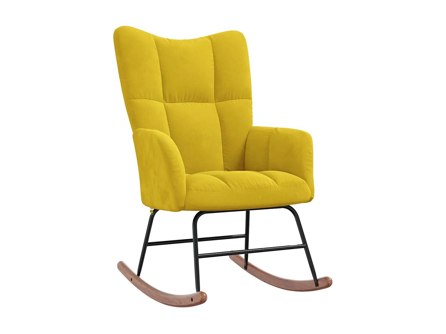 Chaise à bascule Jaune moutarde Velours