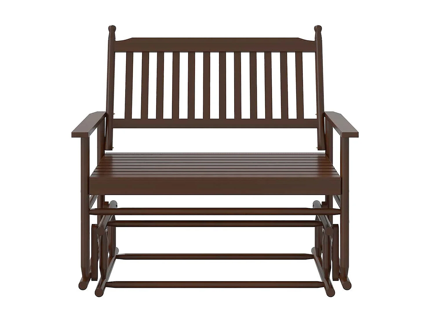 Banc balancelle marron 118x70x104,5 cm bois massif de peuplier