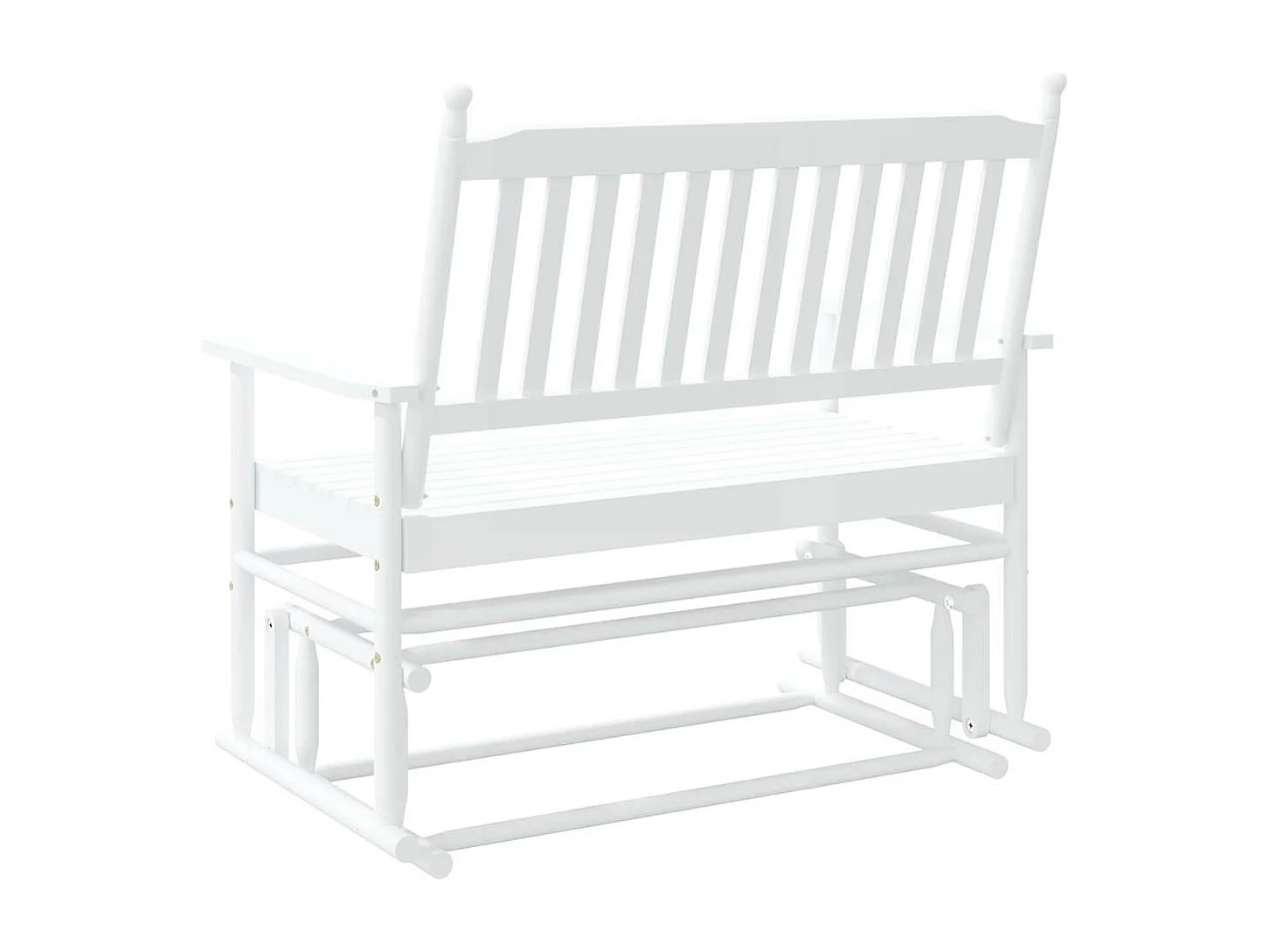 Banc balancelle blanc 118x70x104,5 cm bois massif de peuplier