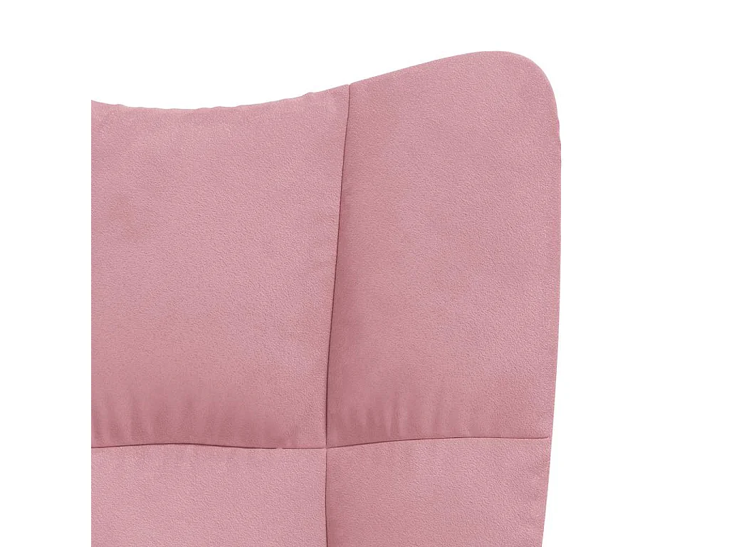 Schommelstoel met voetsteun Pink Velvet
