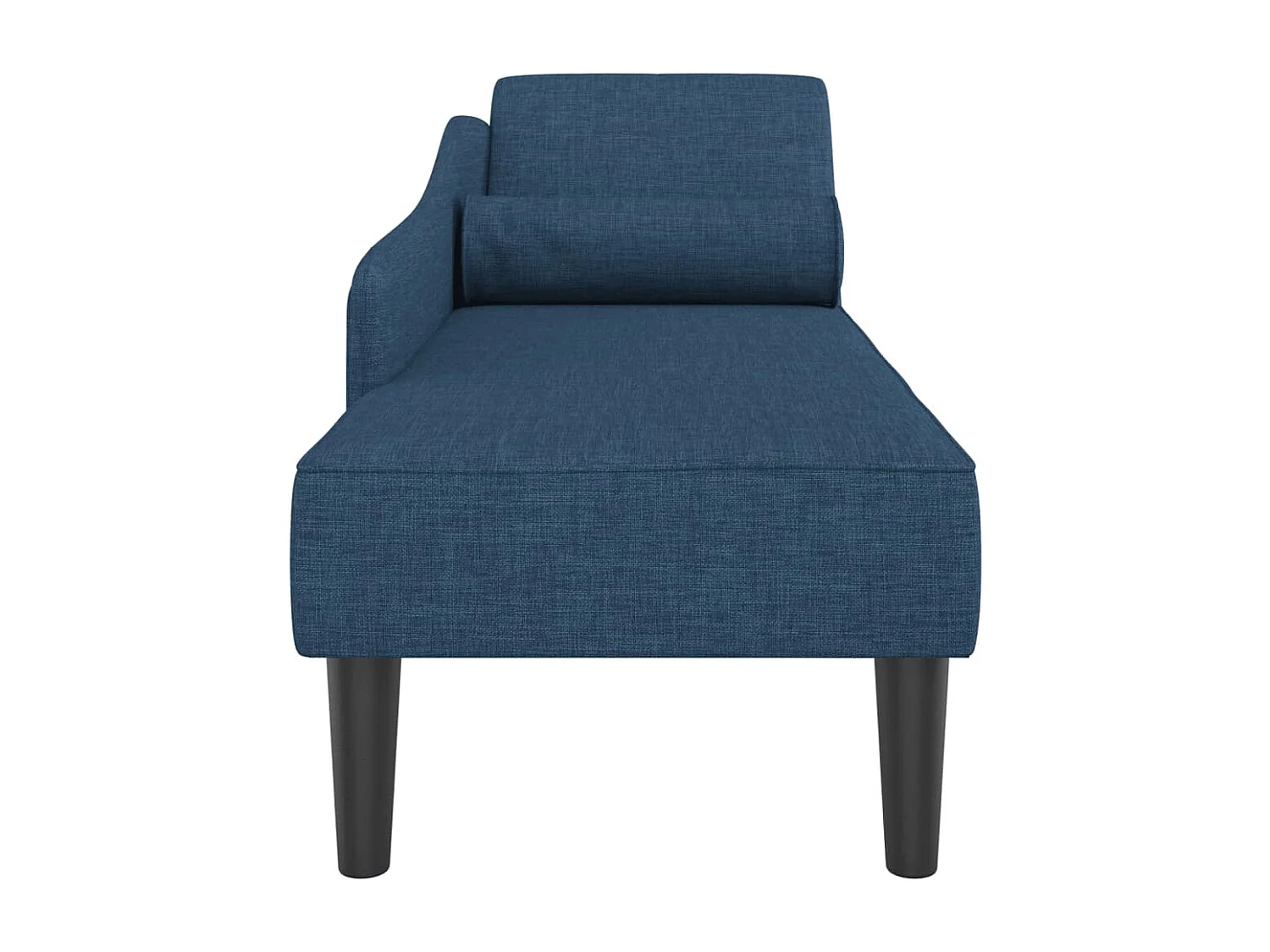 Chaise longue avec coussins bleu tissu