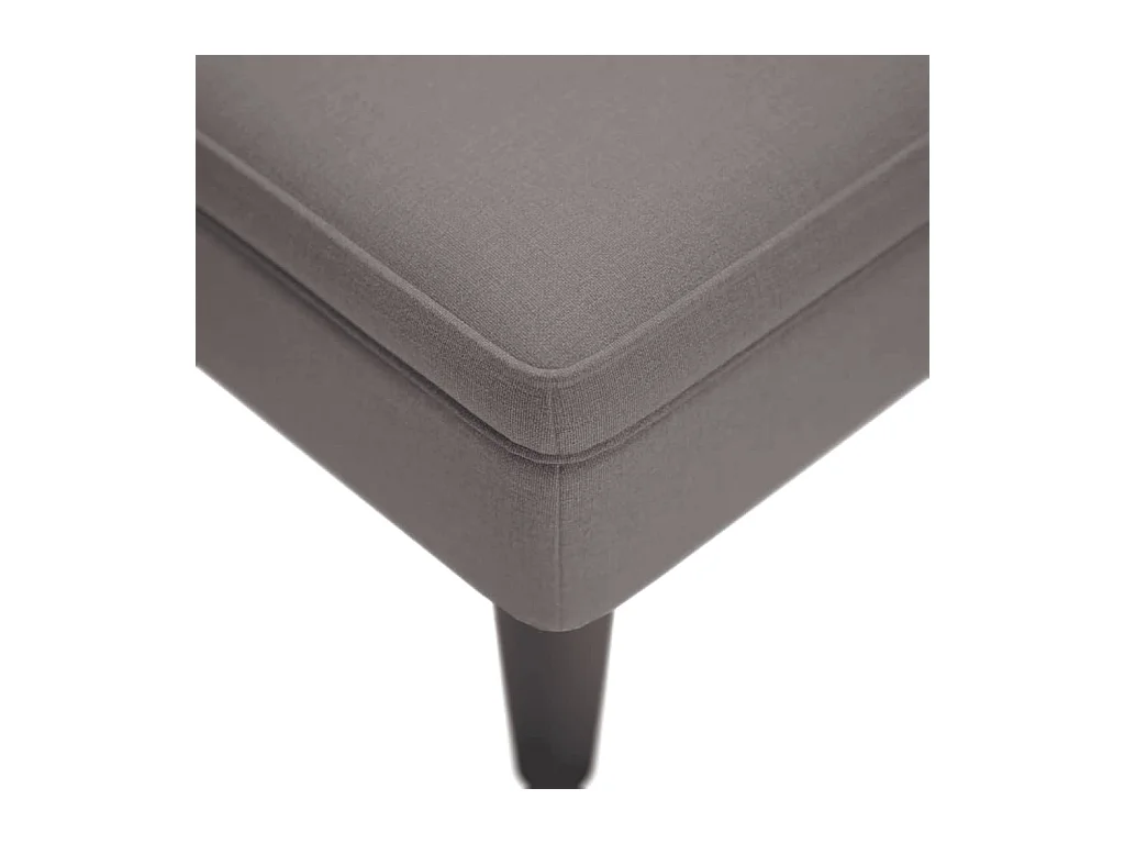 Fauteuil long avec coussin et accoudoir droit taupe tissu