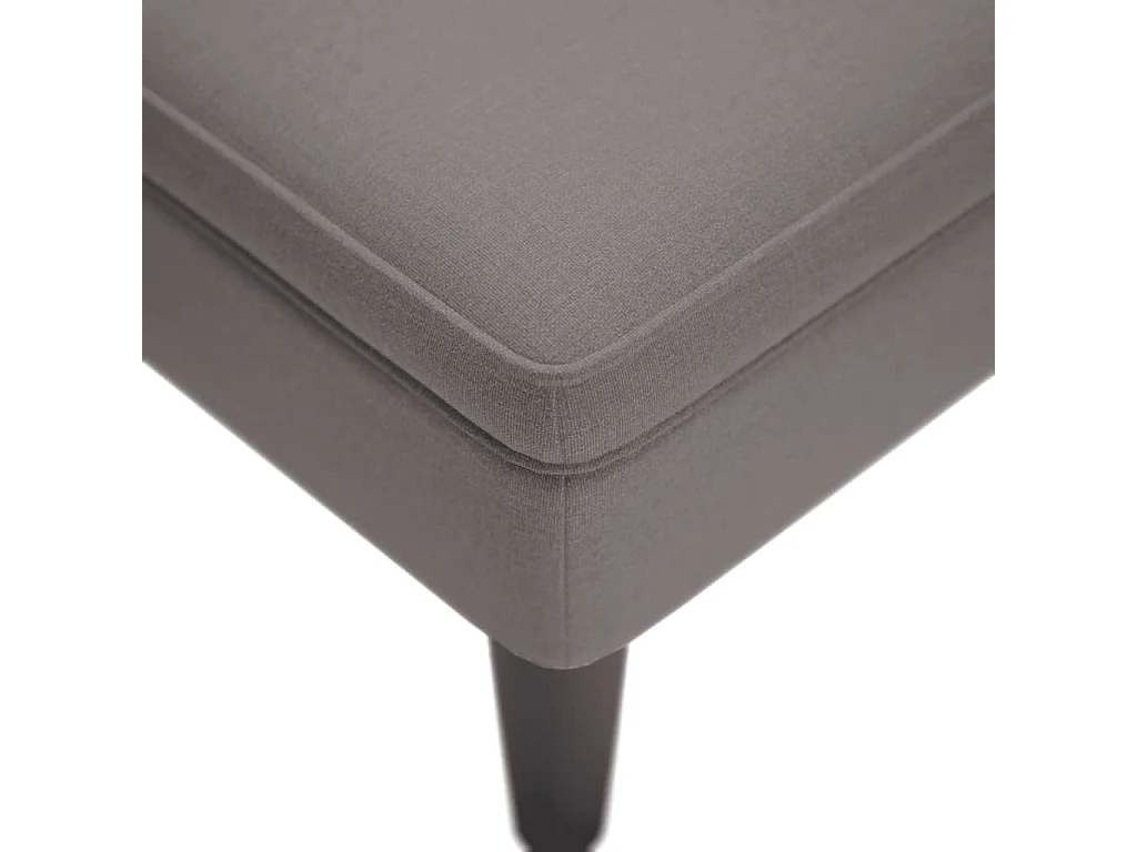 Fauteuil long avec coussin et accoudoir droit taupe tissu