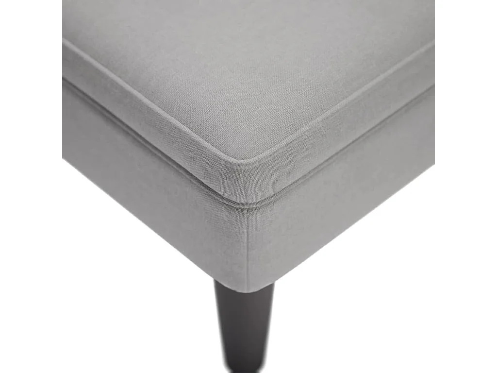 Sillón largo con cojín y reposabrazos derecho tela gris nube