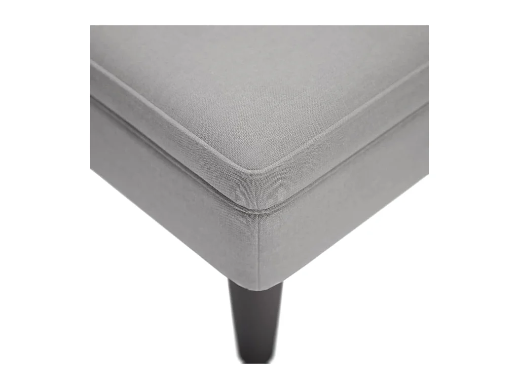 Fauteuil long avec coussin et accoudoir droit gris nuage tissu