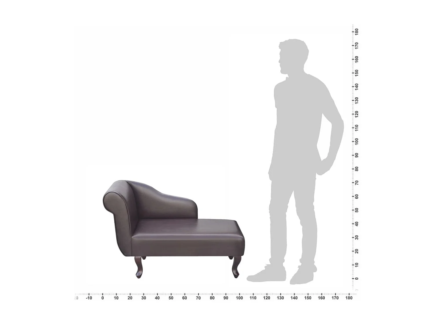 Sillón de piel sintética marrón