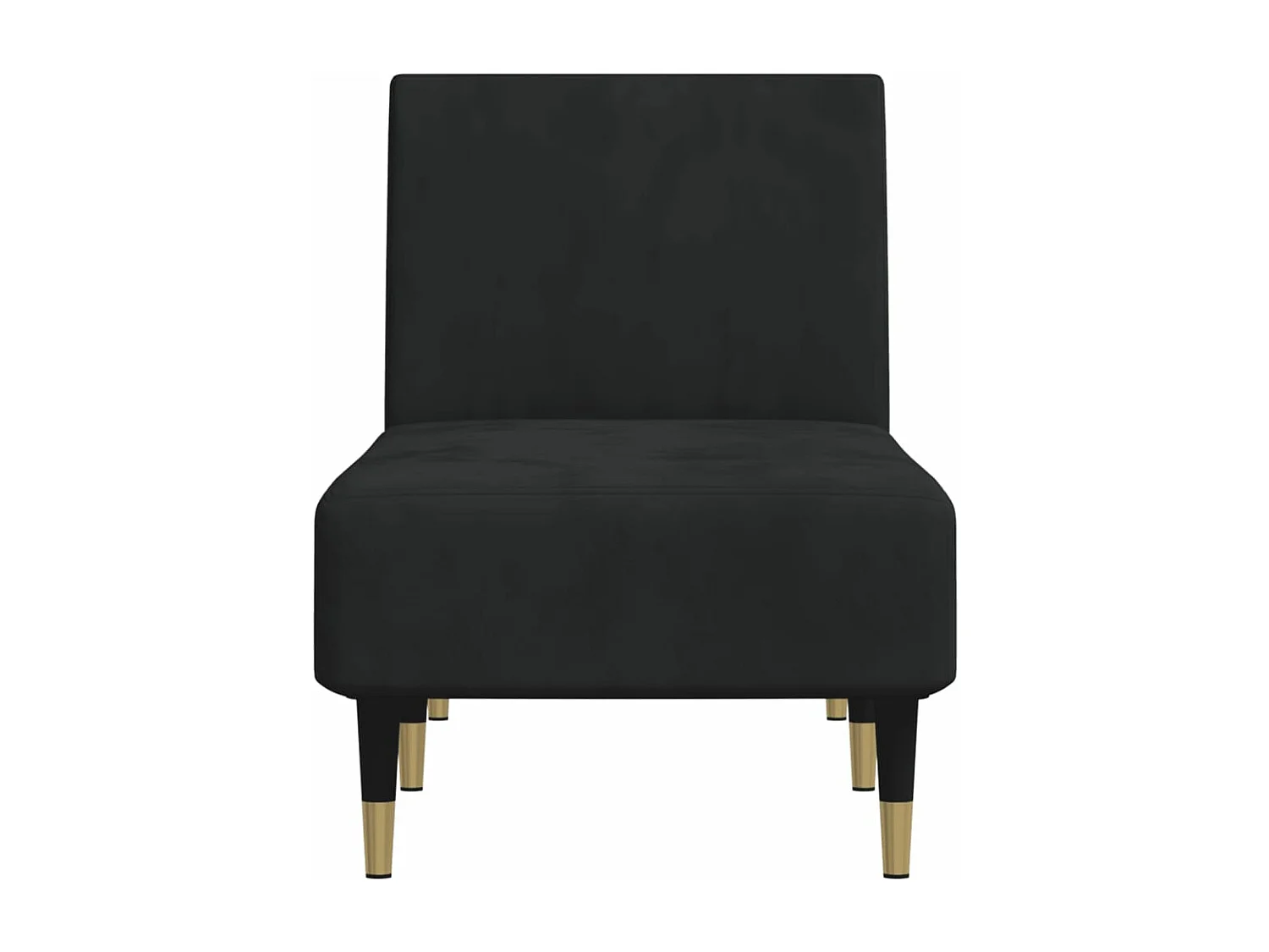 Chaise longue noir velours