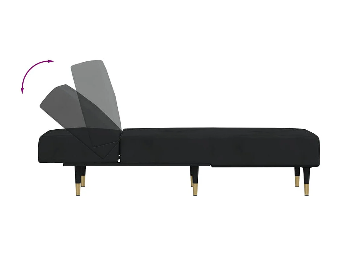 Poltrona lounge in velluto nero