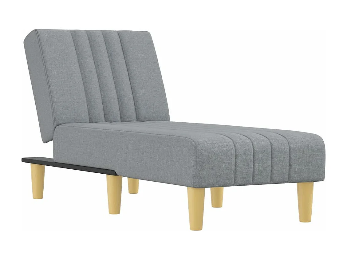 Chaise longue gris clair tissu