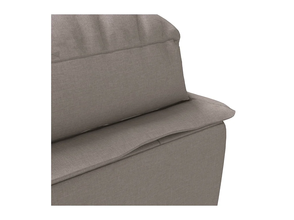 Chaise longue con cuscini in tessuto tortora