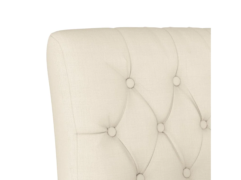 Sillón sin reposabrazos diseño de botones de lino.