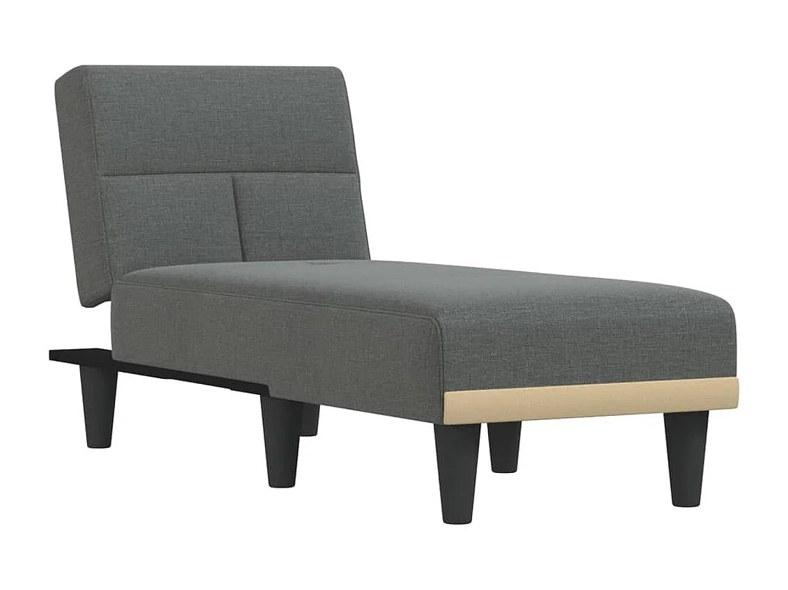 Poltrona lounge in tessuto grigio scuro