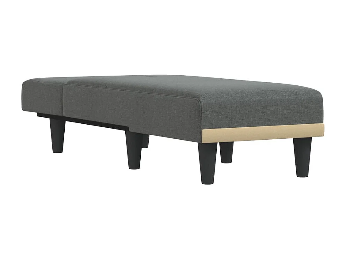 Poltrona lounge in tessuto grigio scuro