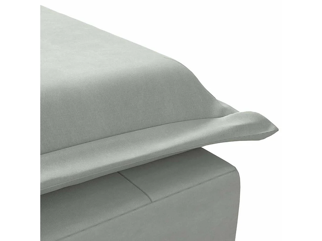Chaise longue de massage avec traversin gris clair velours