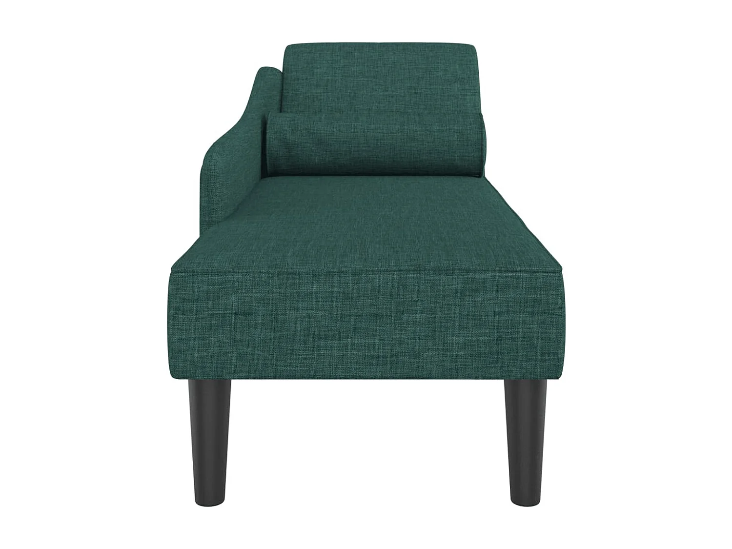 Poltrona lounge con cuscini in tessuto verde scuro