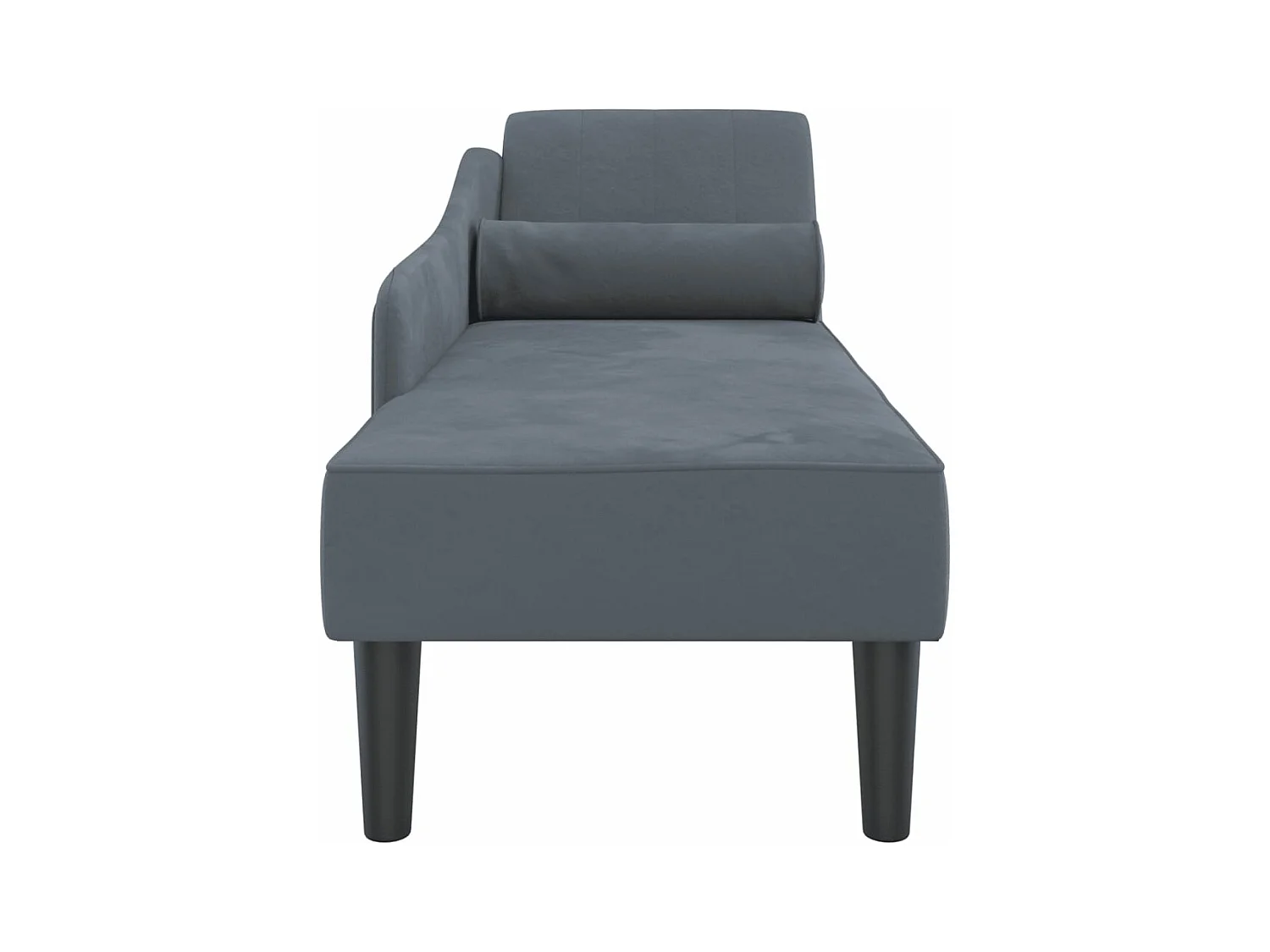 Loungesessel mit dunkelgrauen Samtkissen