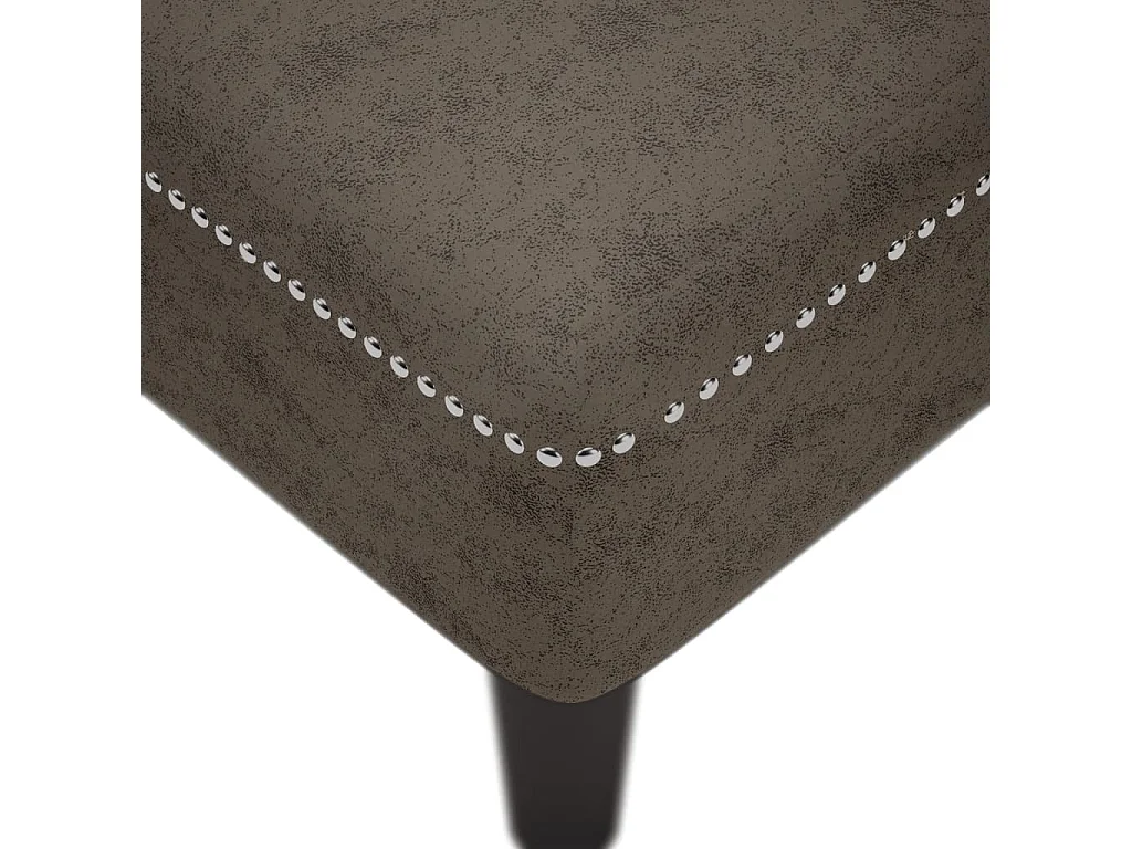 Sillón largo y cojín/reposabrazos derecho piel sintética gris oscuro