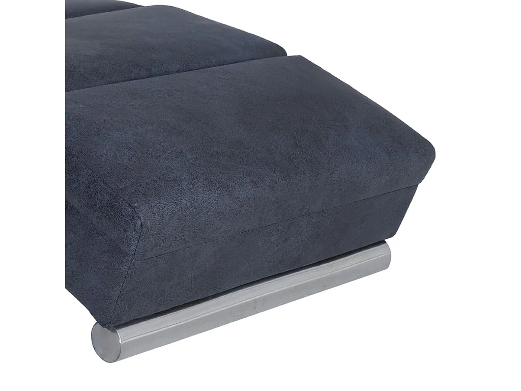 Chaise longue in ecopelle scamosciata grigia