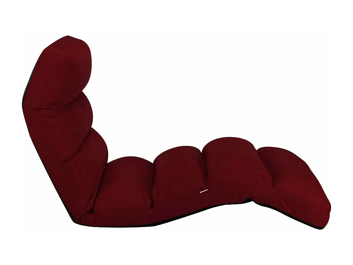 Sedia da terra pieghevole Ecopelle rosso bordeaux