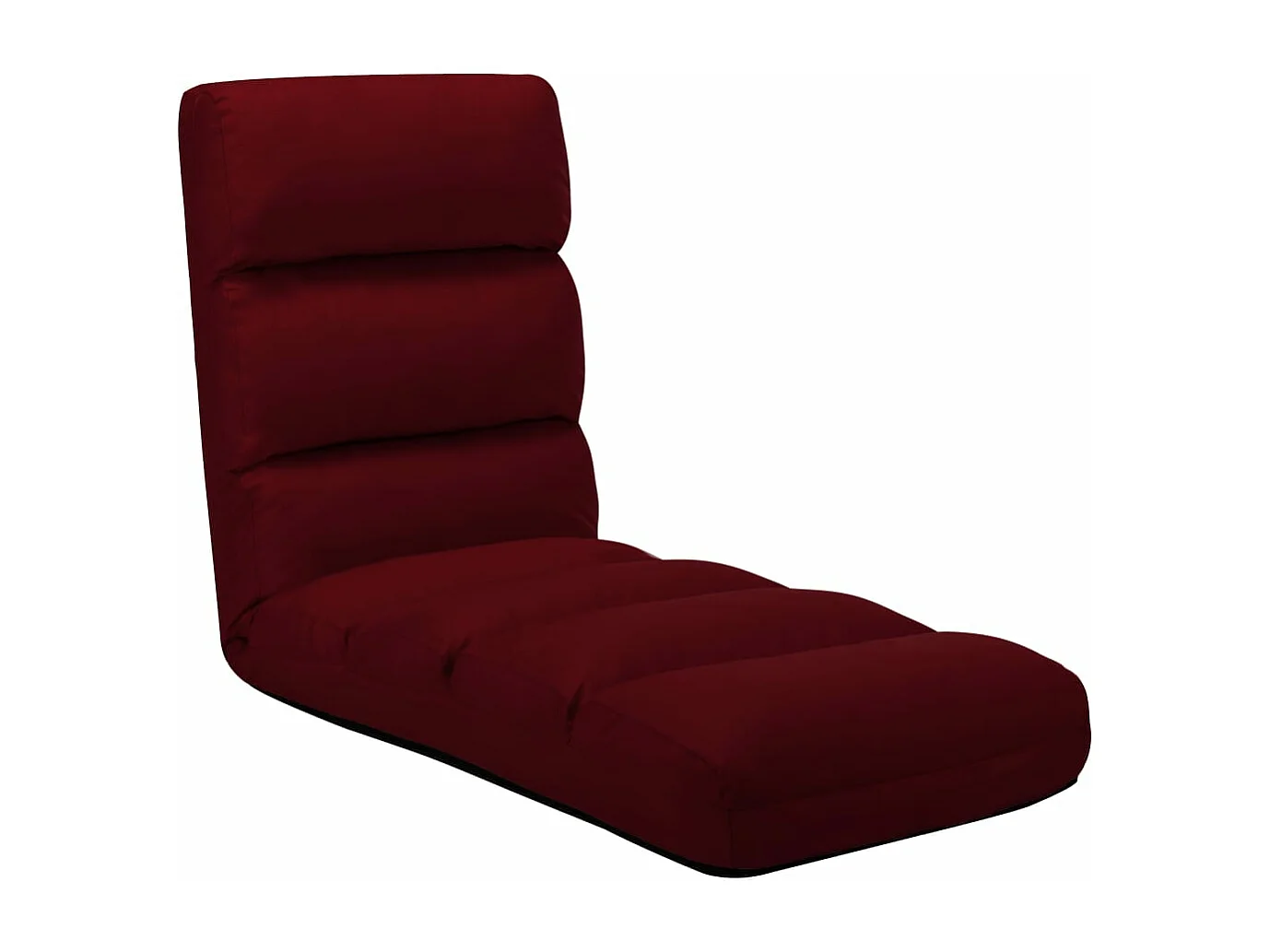 Chaise pliable de sol Rouge bordeaux Similicuir