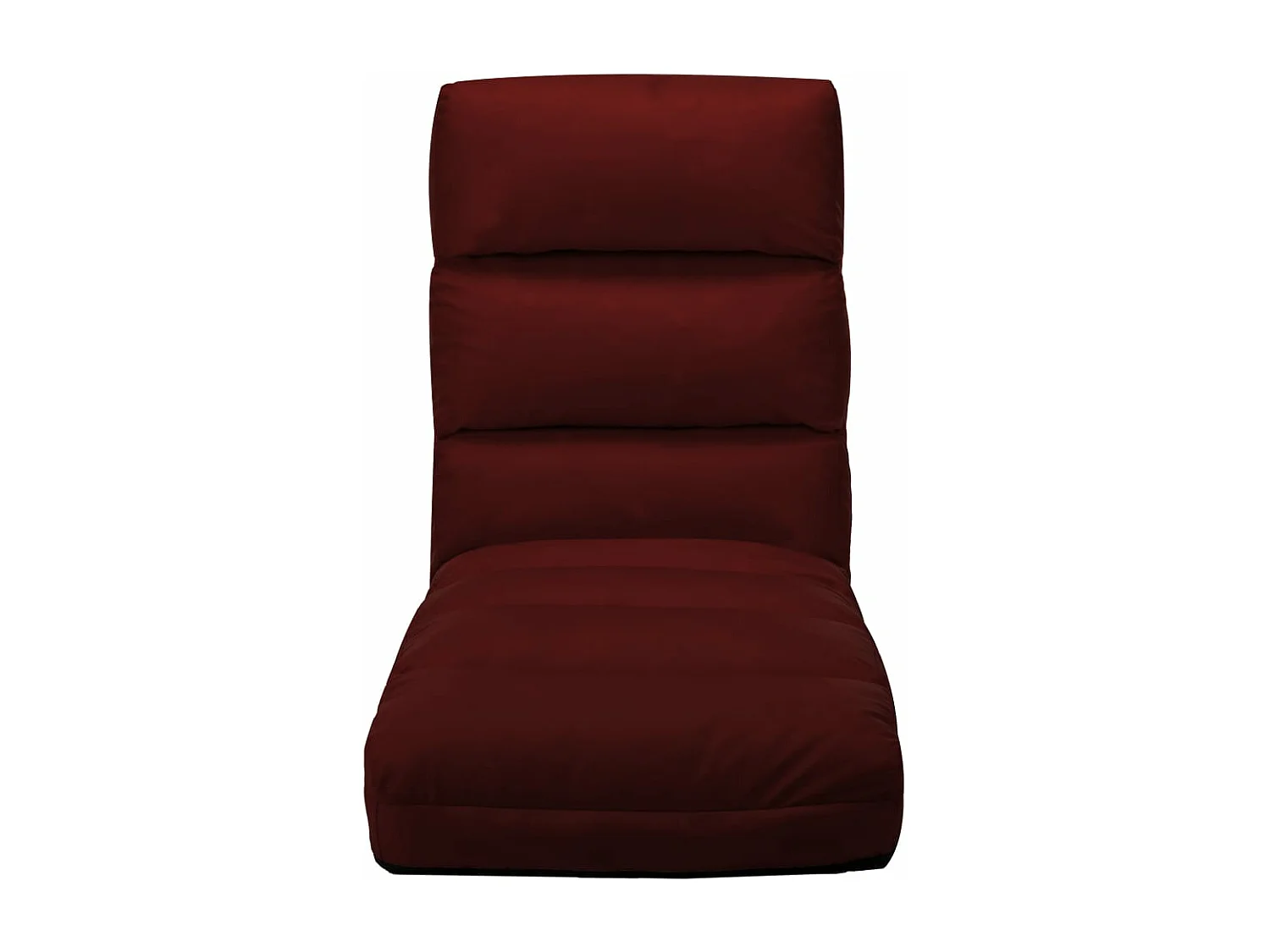 Chaise pliable de sol Rouge bordeaux Similicuir