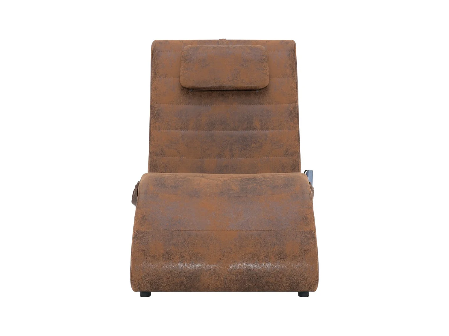 Poltrona massaggiante con cuscino Finta pelle scamosciata marrone