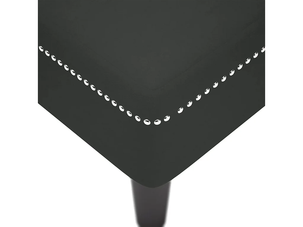 Fauteuil long avec coussin et accoudoir droit noir velours