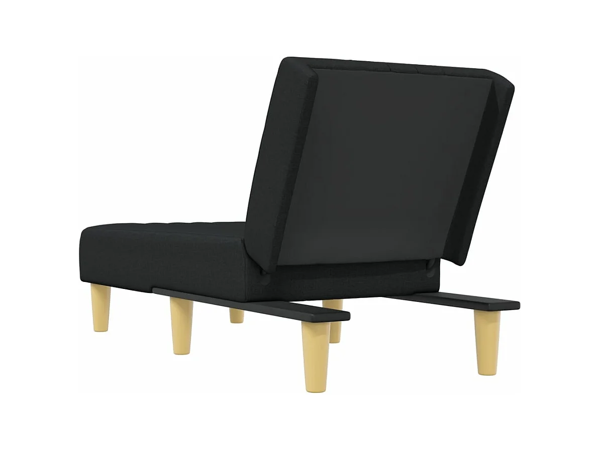 Chaise longue noir tissu
