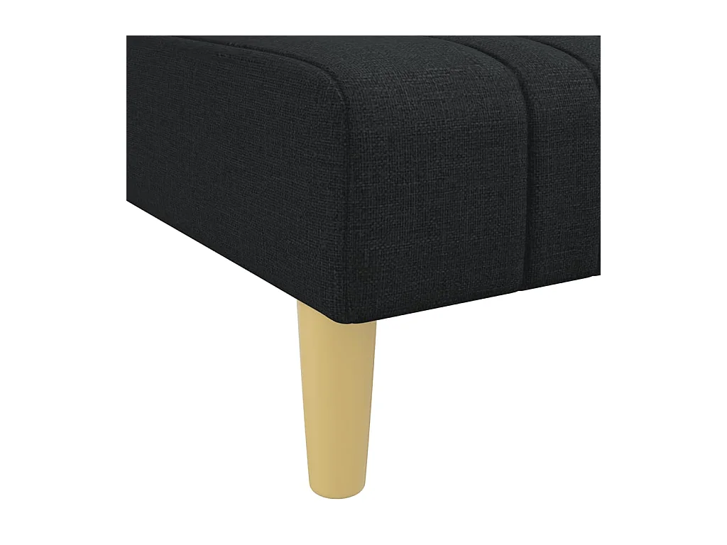 Chaise longue noir tissu