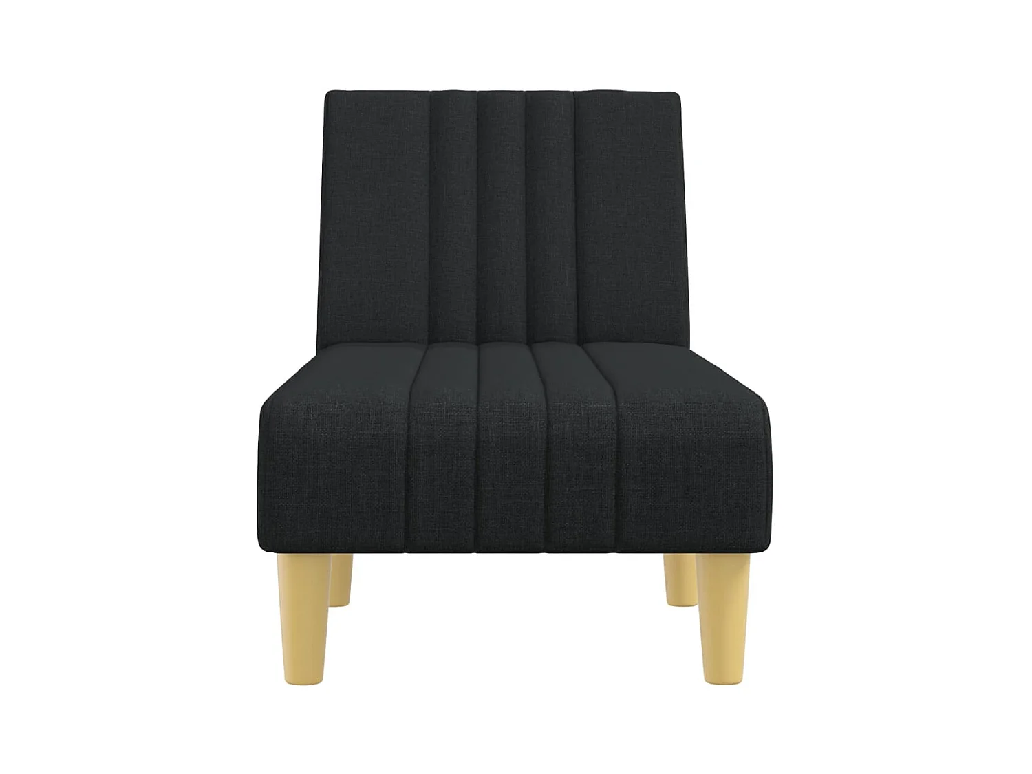 Chaise longue noir tissu