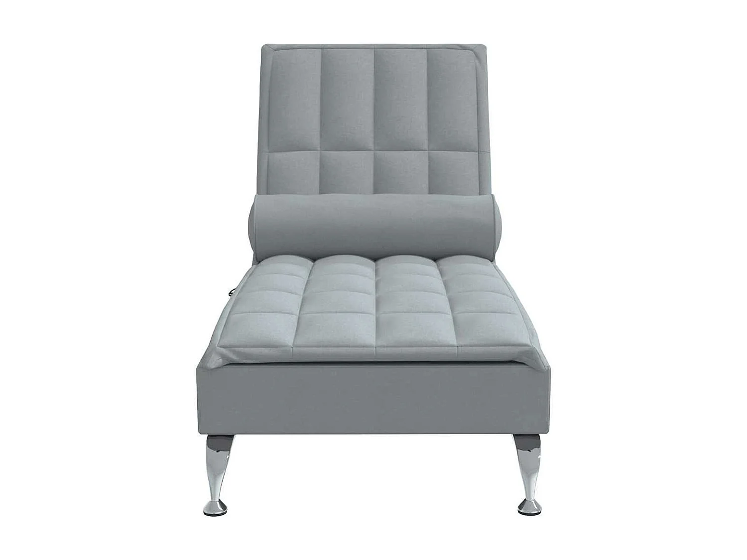 Sillón de masaje con respaldo de tela gris claro