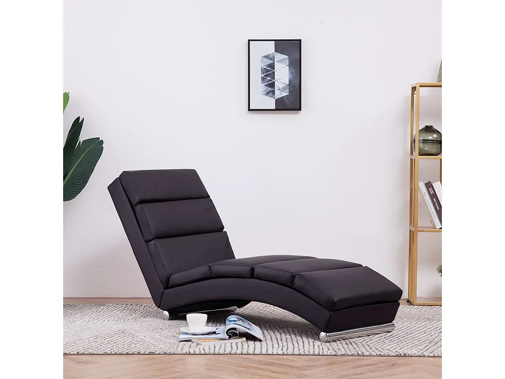 Chaise longue Marron Similicuir