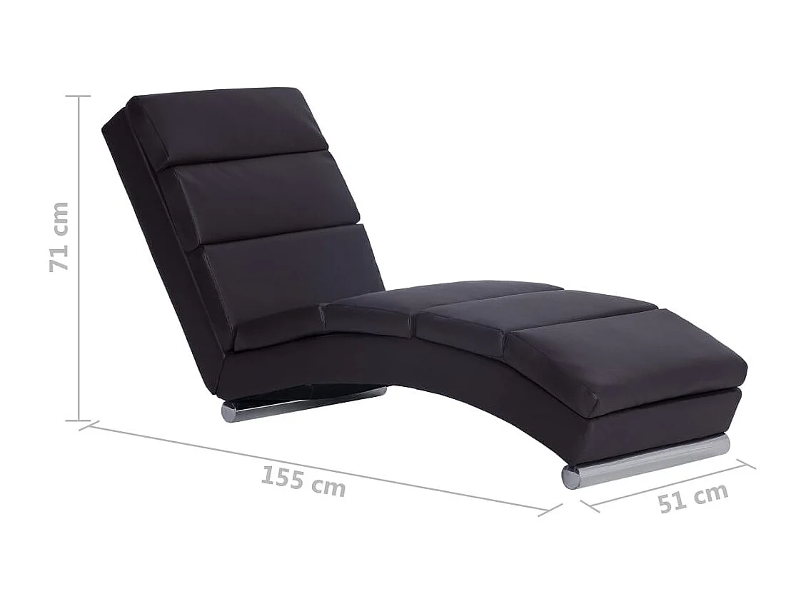 Chaise longue Marron Similicuir