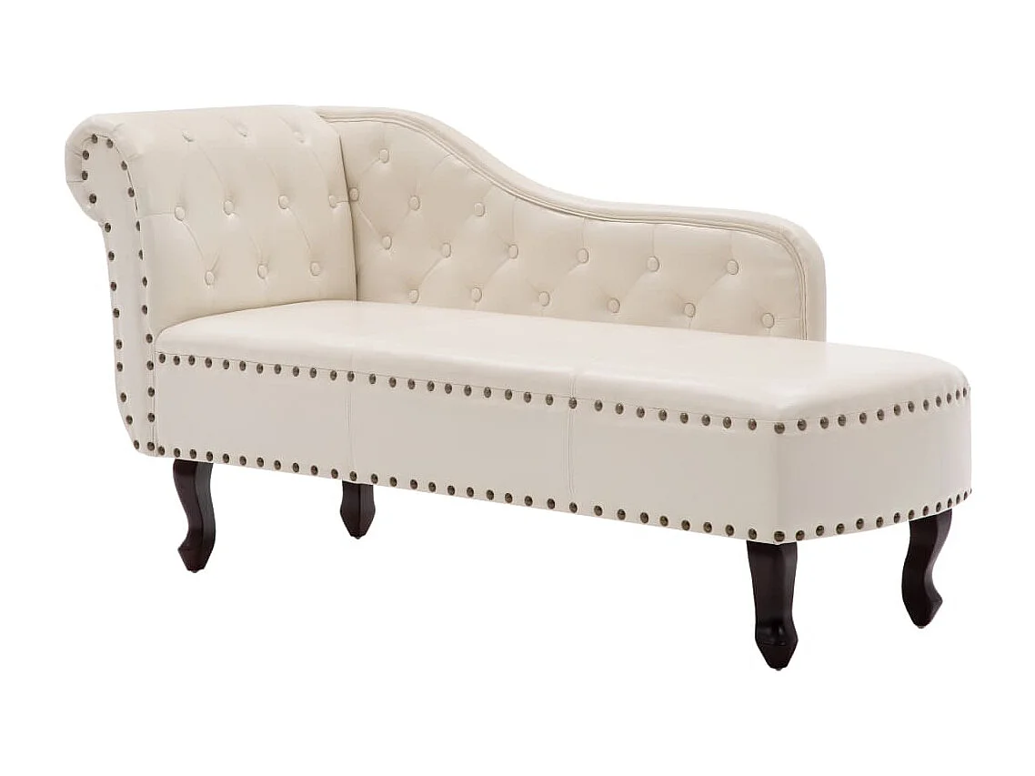 Poltrona lounge Finta pelle bianco crema