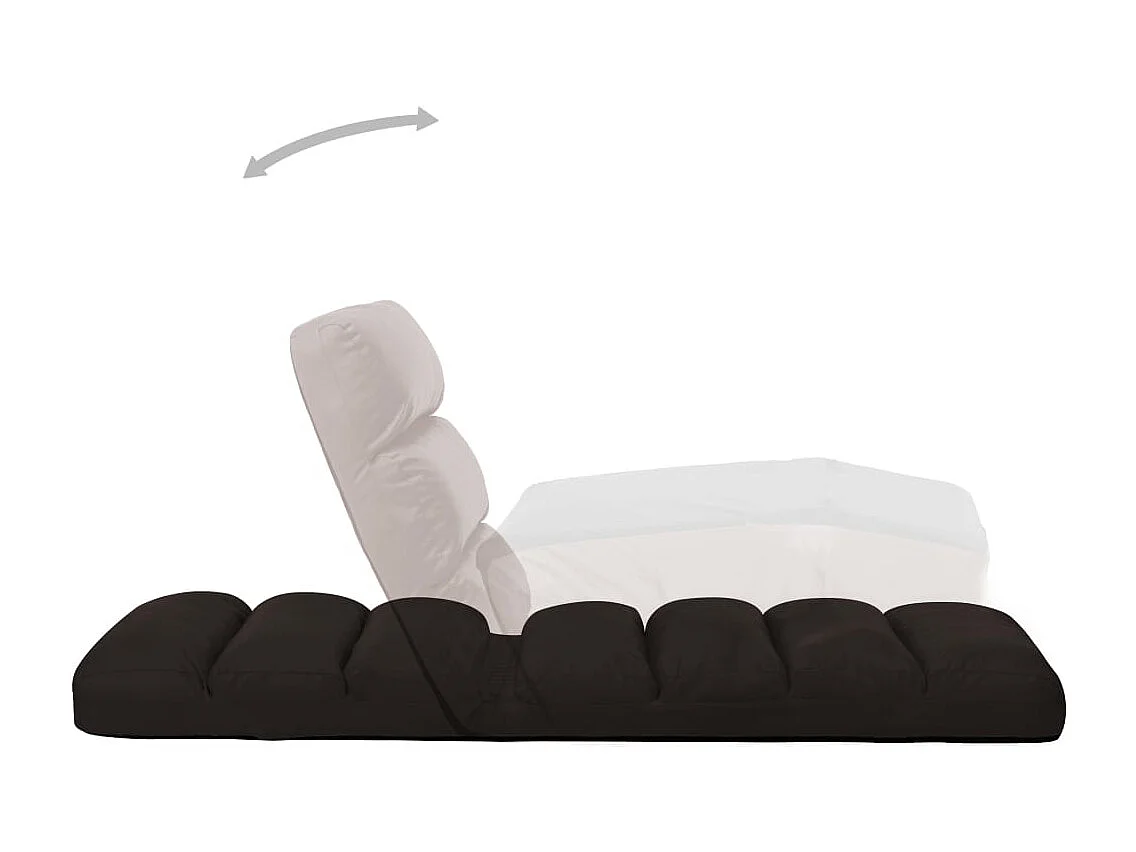 Chaise pliable de sol Marron Similicuir