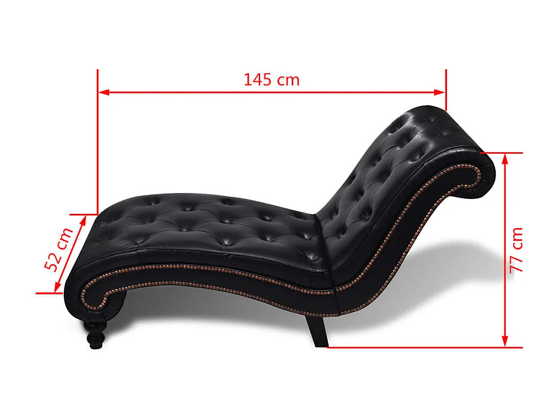 Chaise longue Marron Similicuir