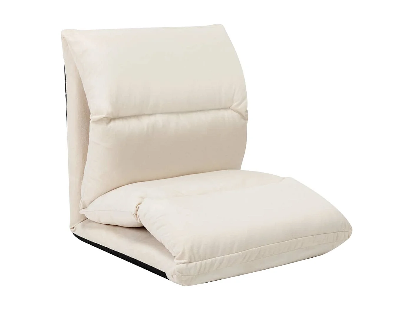 Sedia da terra pieghevole in microfibra color crema