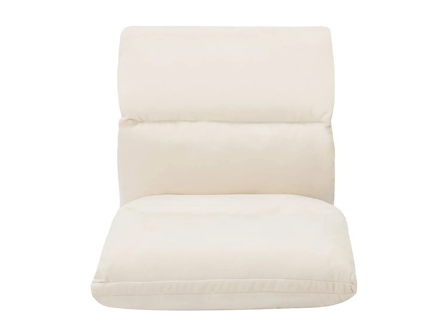 Sedia da terra pieghevole in microfibra color crema