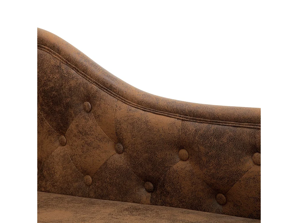 Chaise longue Marron Similicuir daim