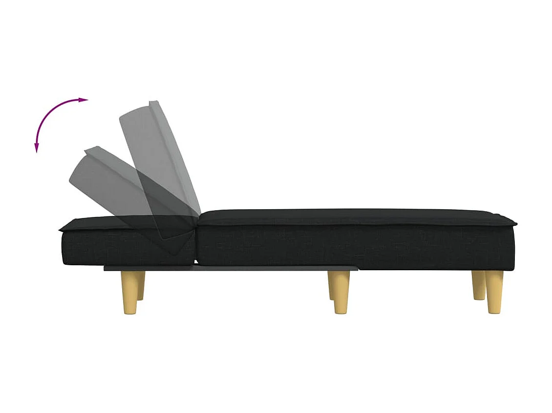 Poltrona lounge in tessuto nero