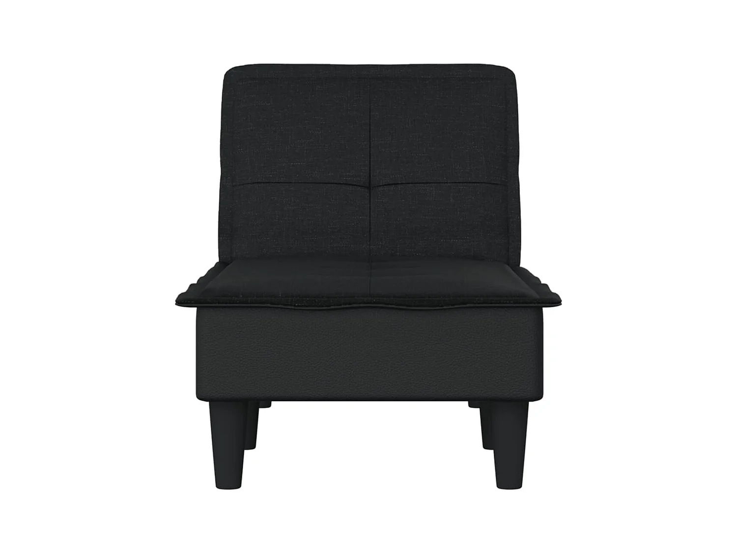 Chaise longue noir tissu