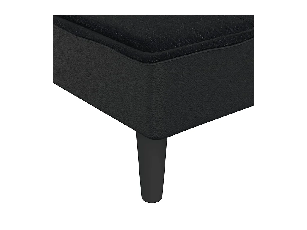 Chaise longue noir tissu