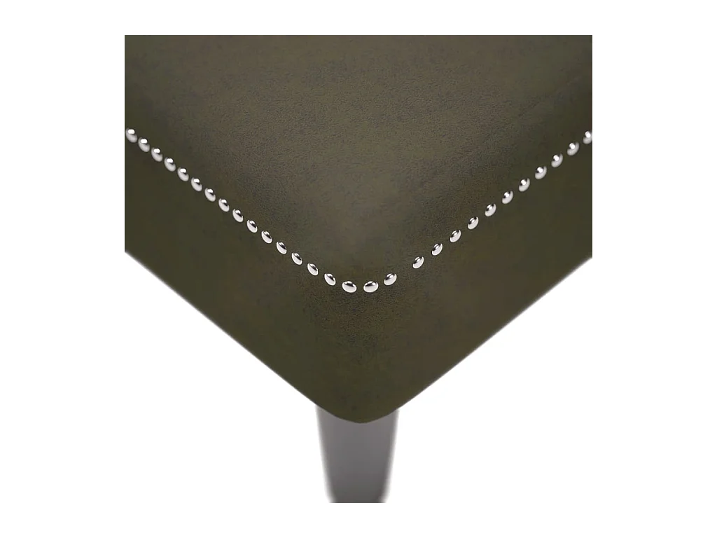 Poltrona lunga e cuscino/bracciolo destro in ecopelle verde militare