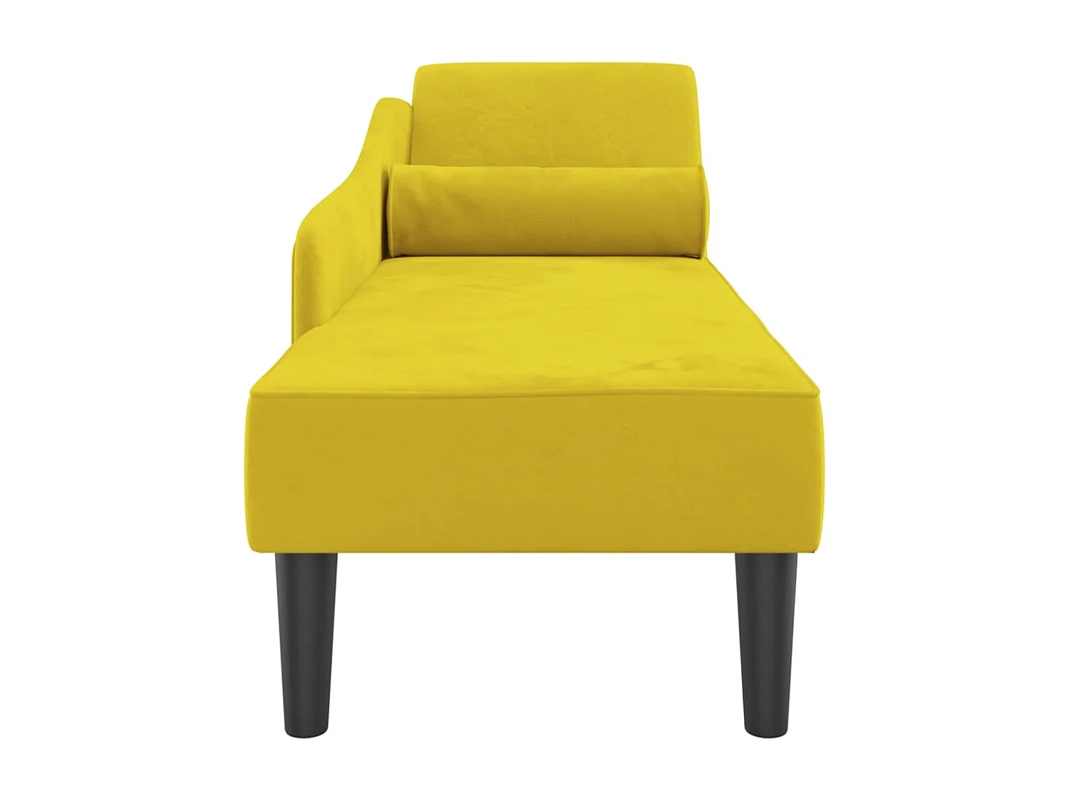 Poltrona lounge con cuscini in velluto giallo