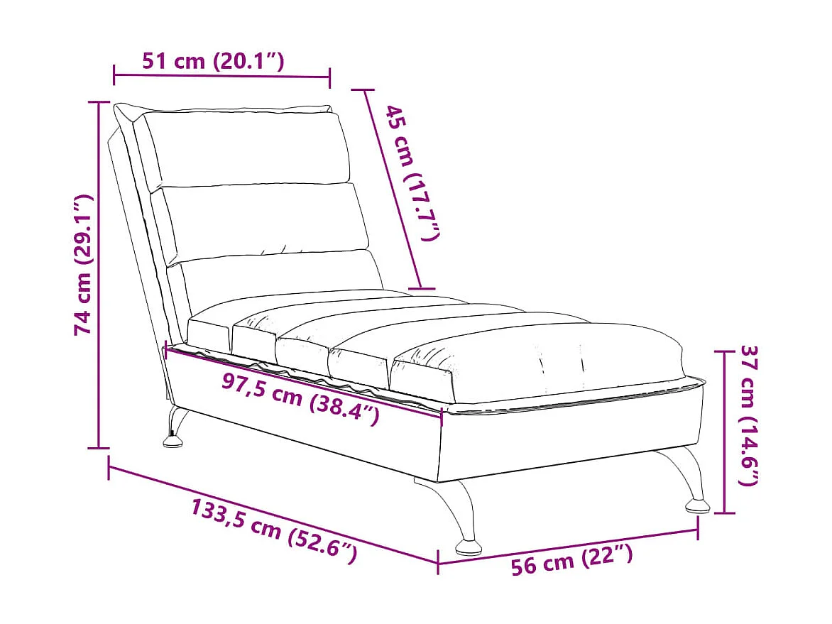 Loungesessel mit braunen Stoffkissen