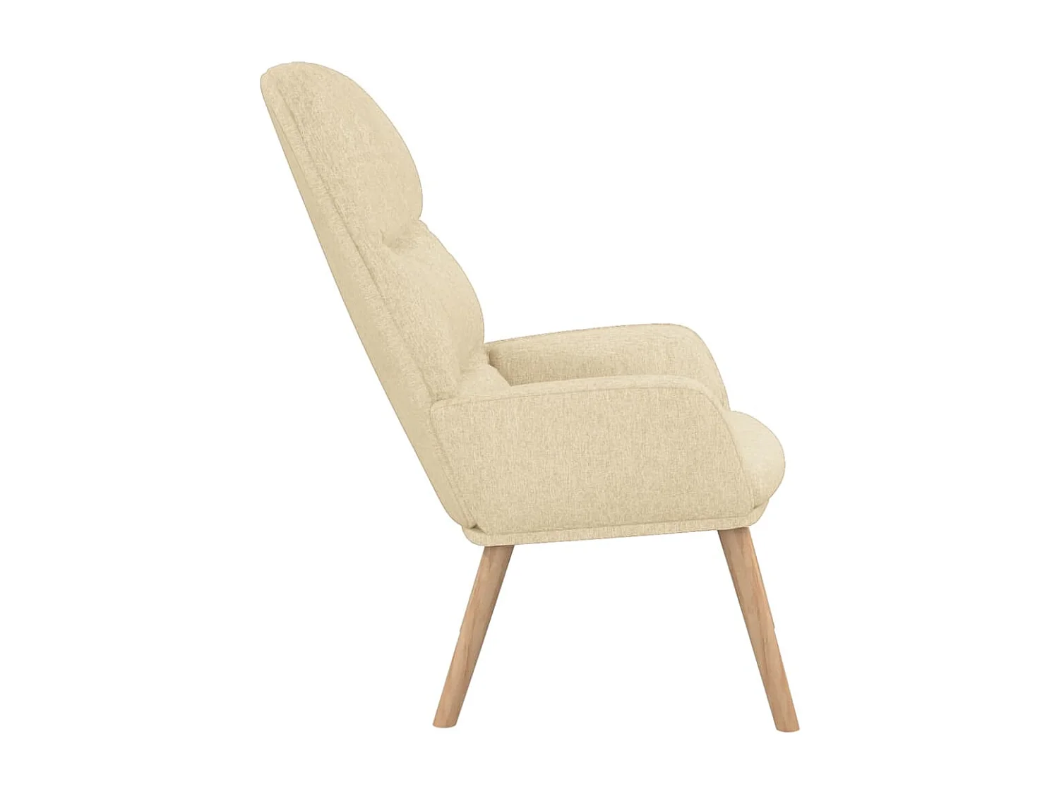 Fauteuil de relaxation Crème Tissu