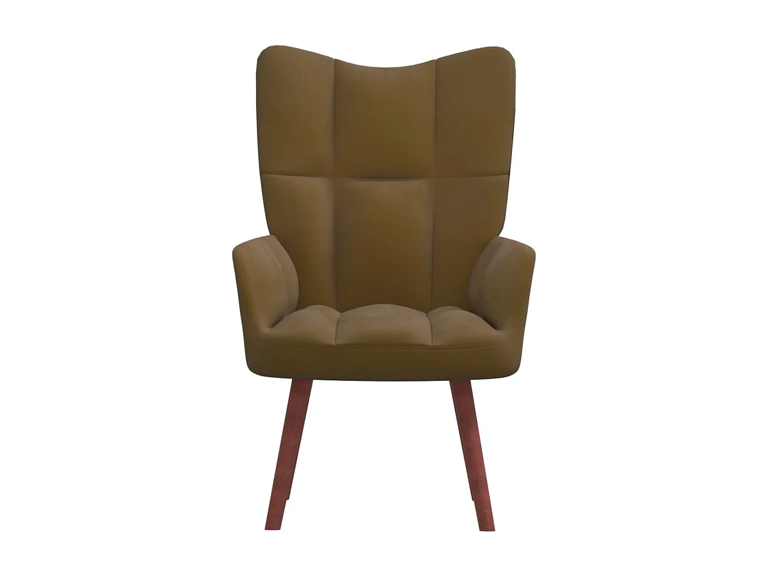 Sillón de relax de terciopelo marrón