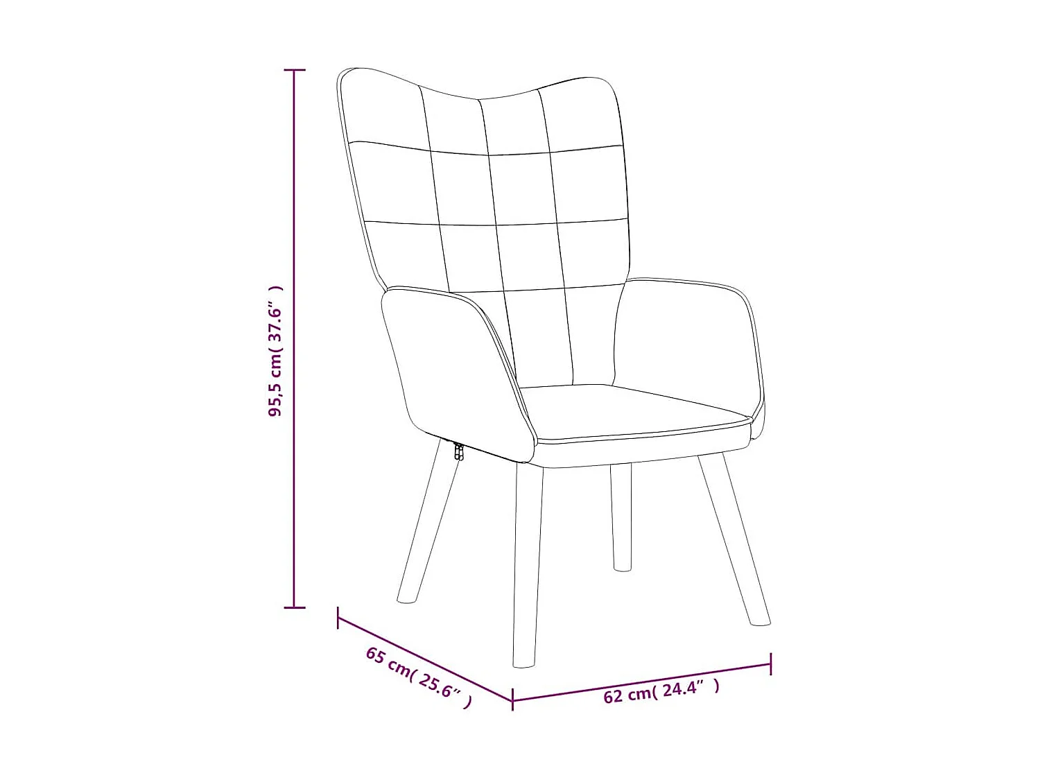 Cadeira de descanso tecido cinzento-claro